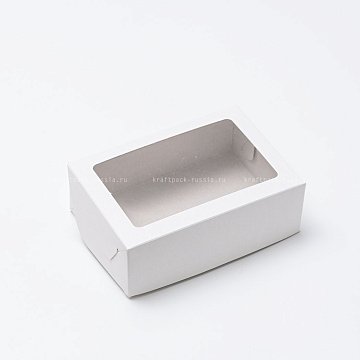 KRAFTPACK Коробка 15,5х11х5,5 см с окном, хром-эрзац (2)
