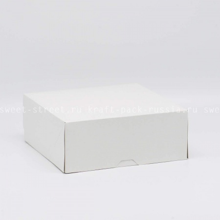 Коробка для пирожных 22,5х22,5х9 см, белая - КТ 90 Pasticciere (2)