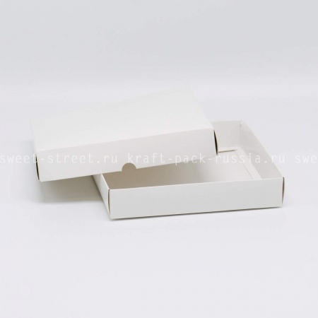 Дно к коробке 16х16х3 см с двойным бортиком, белое (Силаева 3)