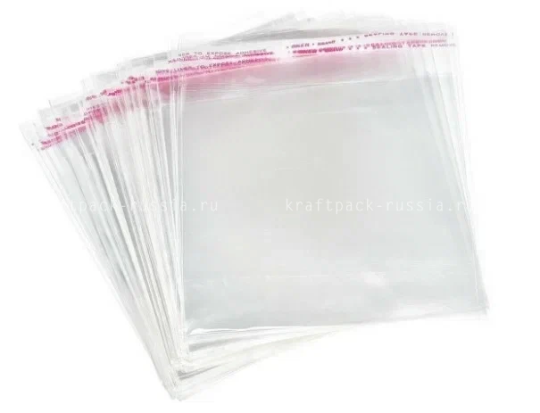 Пакет прозрачный 21х11 см, с клейкой полосой, 100 шт (2)
