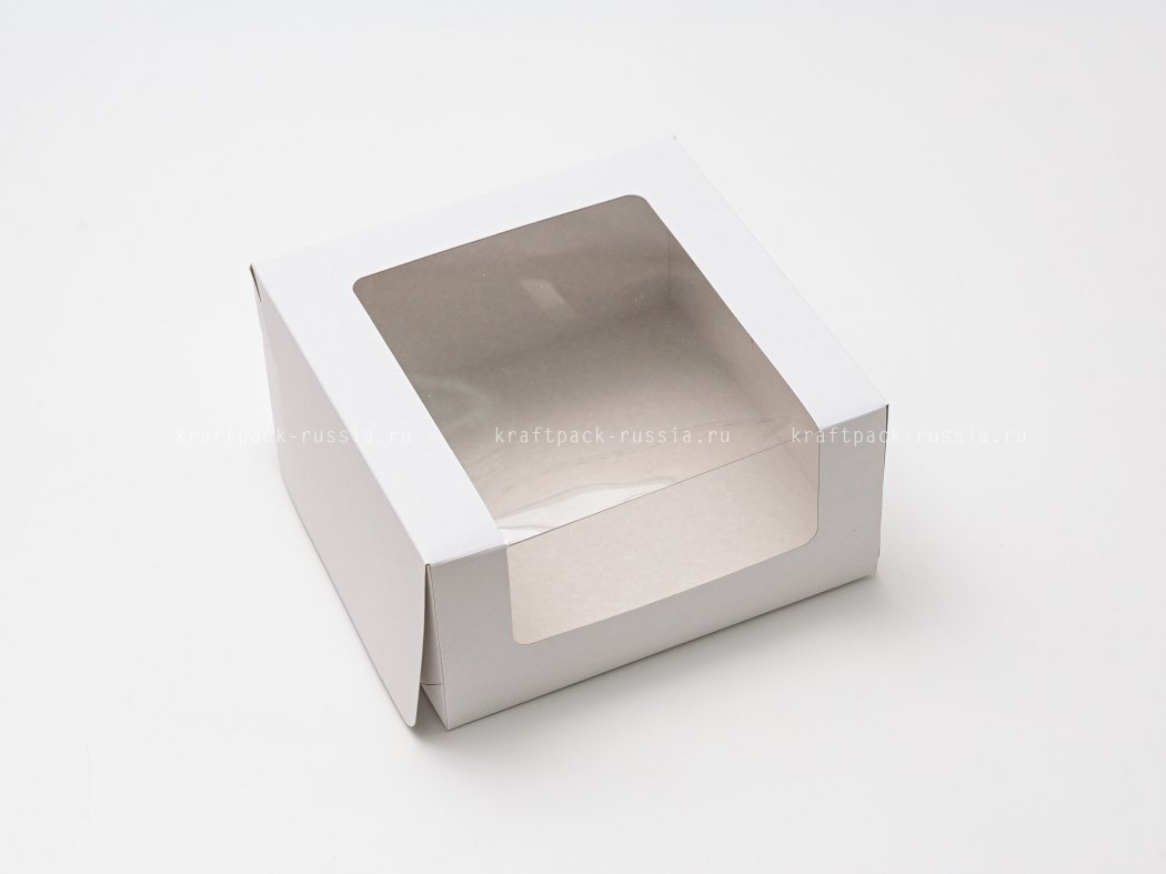 РАСПРОДАЖА Коробка для торта 18х18х10 см с окном, белая Pasticciere (2)