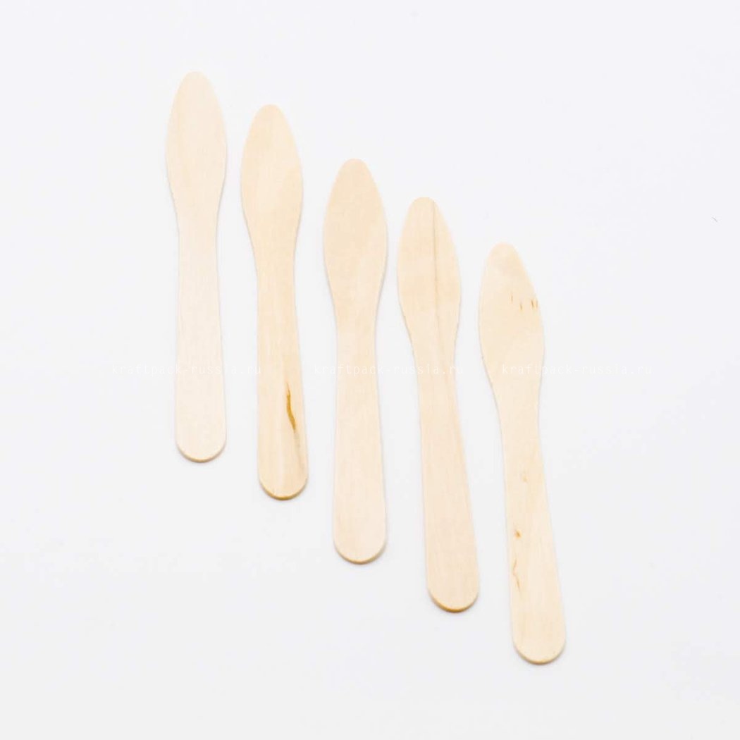 Палочка-ложка деревянная для мороженого 12,5х1,6 см (5)
