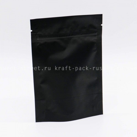 Пакет дой-пак 10,5х15,5 см, чёрный матовый (1) 