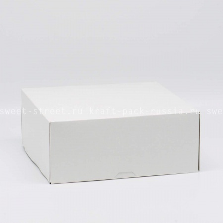Коробка для торта 25,5х25,5х10,5 см, белая - КТ 105 Pasticciere (3)