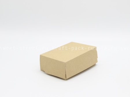 Коробка универсальная 16х11х5,5 см, крафт/белая