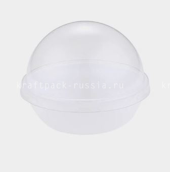 Упаковка пластиковая для моти 6,5х5 см с купольной крышкой, белая (2)