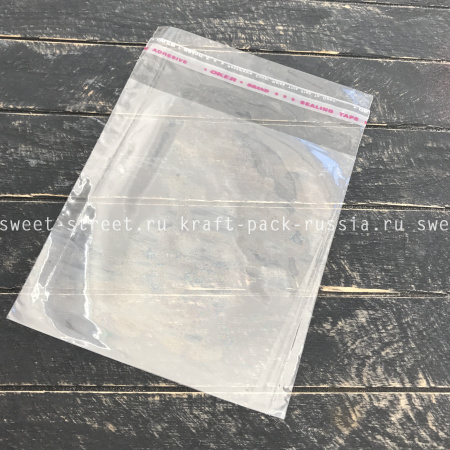 Пакет прозрачный 45х25 см, с клейкой полосой, 100 шт (2)
