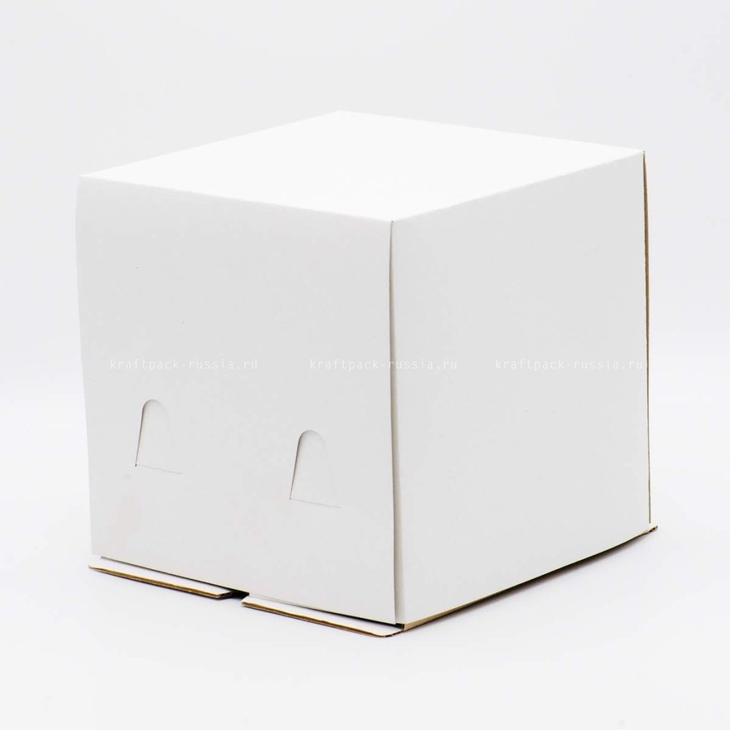 Коробка для торта 22,5х22,5х23 см, белая (2)