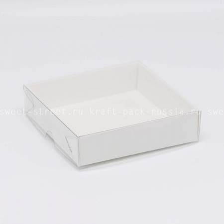 Дно к коробке 12х12х3 см с двойным бортиком, белое (2)