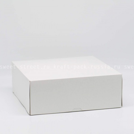 Коробка для торта 32,5х32,5х12 см, белая - КТ 120 Pasticciere (2)