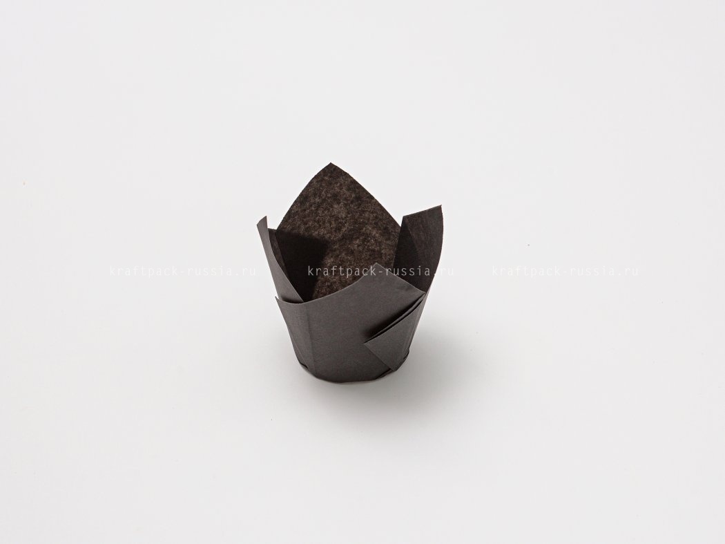 Форма для выпечки Тюльпан, чёрный (250 шт в упаковке), 1 шт (4) 