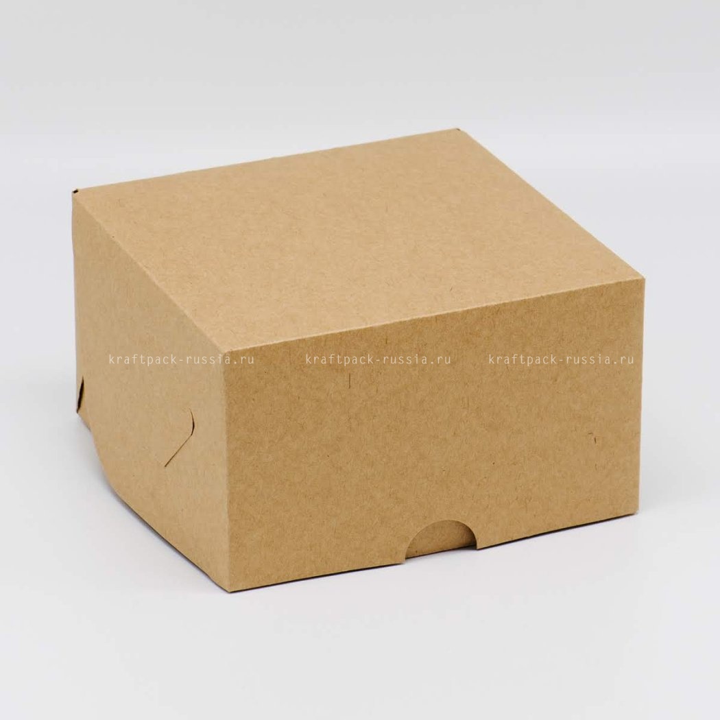 Коробка 17х17х10 см (подходит для 4 капкейков), крафт (2)