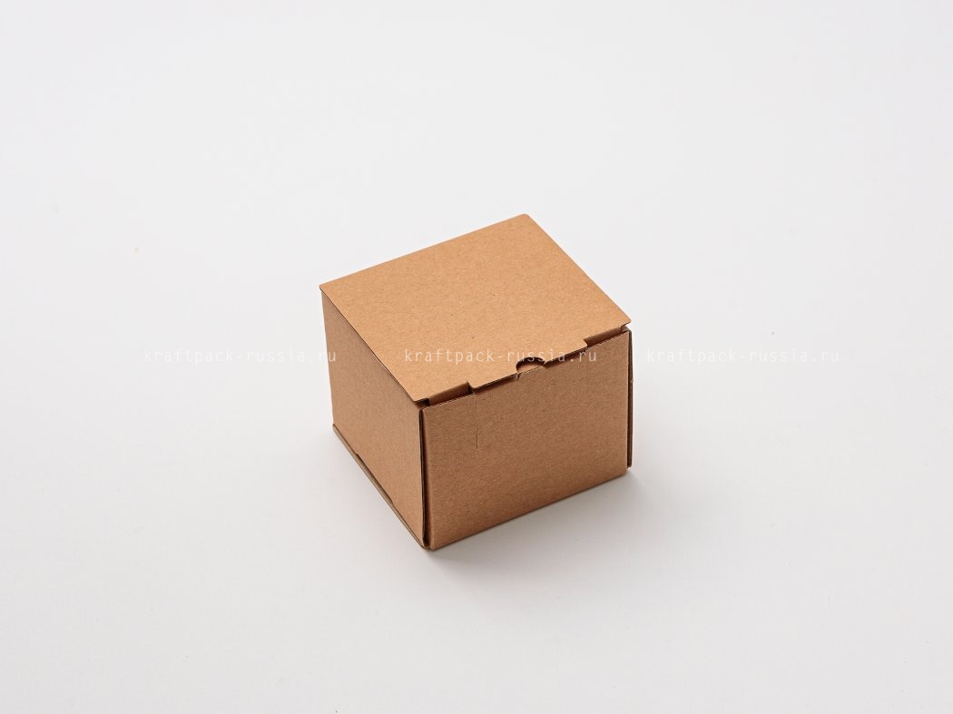 Коробка из микрогофрокартона 7х7х6 см, крафт (2)