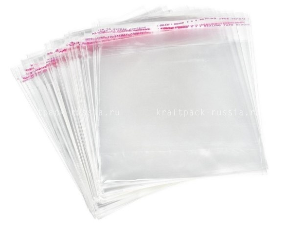 Пакет прозрачный 12х12 см, с клейкой полосой, 100 шт (2)