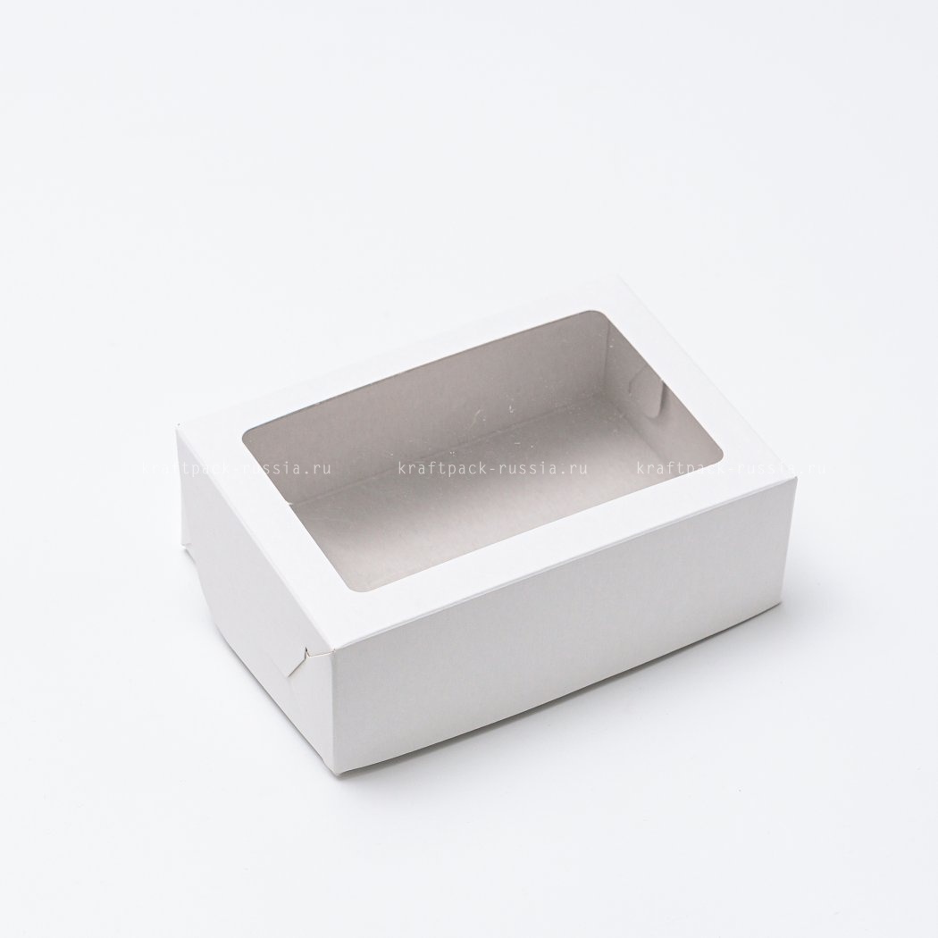 KRAFTPACK Коробка универсальная 15,5х11х5,5 см с окном, хром-эрзац (2)