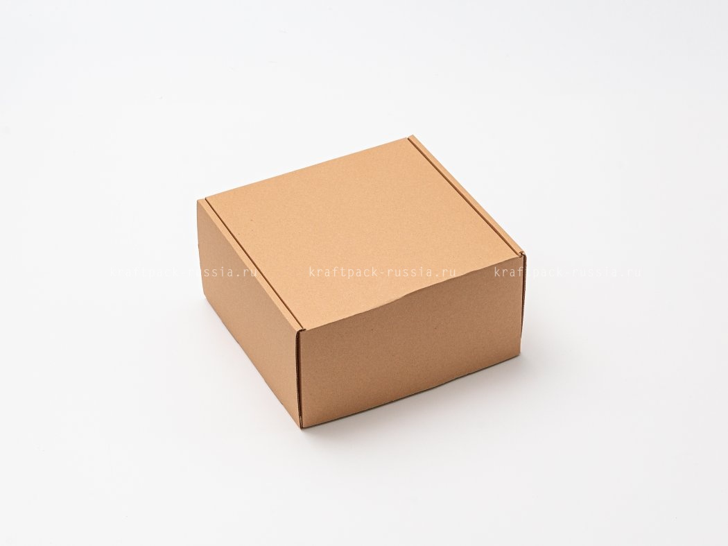 Коробка из микрогофрокартона 22х21,4х11,5 см, крафт (2)
