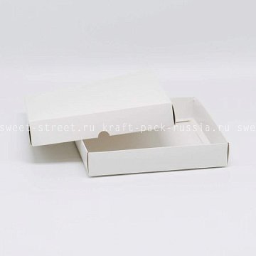 KRAFTPACK Дно к коробке 16х16х3 см с двойным бортиком, белое (Силаева 3) (2)