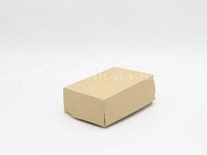 Коробка универсальная 16х11х5,5 см, крафт/белая