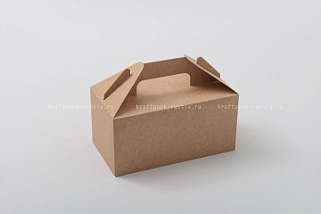 Коробка 22,5х12х11 см с ручками, крафт Box With Handle М (2)