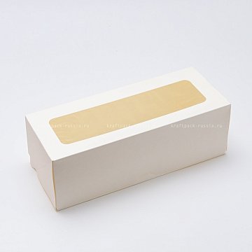  Коробка 30х12х10 см с окном, белая - Cake Roll 1 W W (2)/под заказ