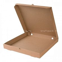 Коробка для пиццы и пирога из микрогофрокартона 19х19х4 см, крафт (2)