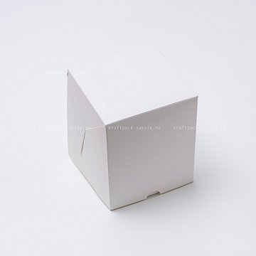 KRAFTPACK Коробка с откидной стенкой 12х12х15 см, белая