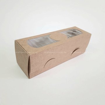 РАСПРОДАЖА Коробка 17х5х5,5 см с окном, крафт - SWEET CASE 1 (4)