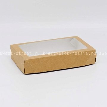 Коробка универсальная 20х12х4 см с окном, крафт - Tabox PRO 1000  (4)