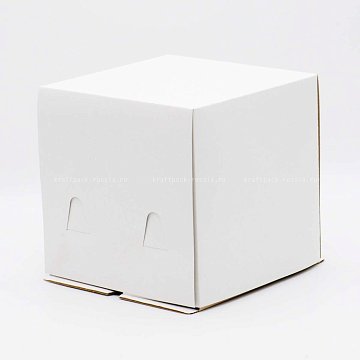 KRAFTPACK Коробка для торта 22,5х22,5х23 см, белая (2)