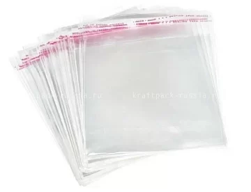 Пакет прозрачный 28х14 см, с клейкой полосой, 100 шт (2)