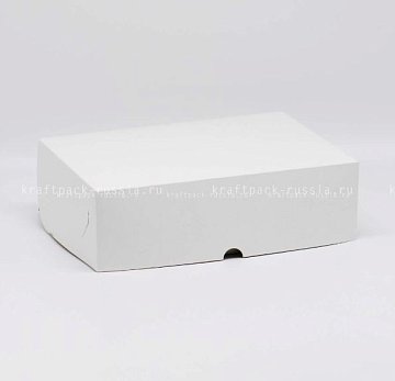 KRAFTPACK Коробка 33х25х10 см плотная (подходит для 12 капкейков), белая (2)