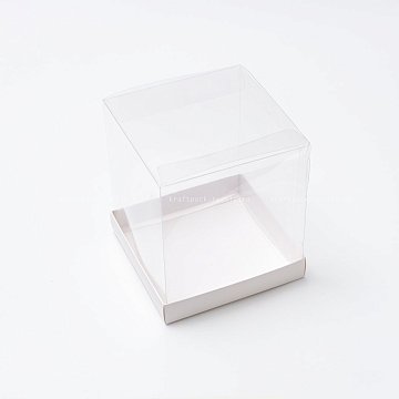KRAFTPACK Коробка с прозрачными стенками 16х16х18 см, белая (2)
