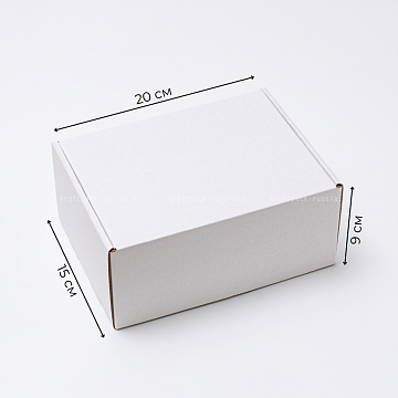 KRAFTPACK Коробка из микрогофрокартона 15х20х9 см, белая (2)
