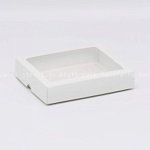Коробка универсальная 13х11х2,5 см с окном, белая (2) 