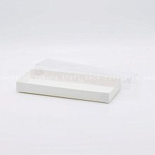 Коробка 27,5х13х3 см с прозрачной крышкой, белая (2)
