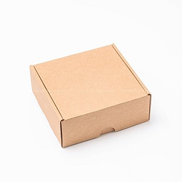 Коробка из микрогофрокартона 15х15х6 см, крафт (2)