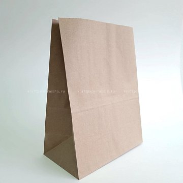 Пакет 22х29х12 см, бумажный крафт - 50 г/м2, МАКУЛАТУРНЫЙ (2)