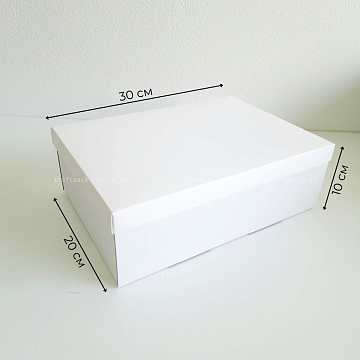 KRAFTPACK Коробка из микрогофрокартона 30х20х10 см (крышка + дно), белая (2)