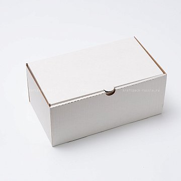 Коробка из микрогофрокартона 27х14,5х10 см, белая (2)