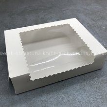 Коробка 20х15х5 см с окном, белая (2)