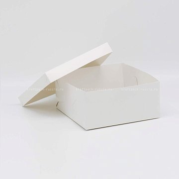 KRAFTPACK Крышка к коробке 21х21 см, белая (2)