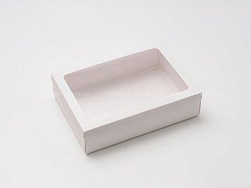 KRAFTPACK Коробка универсальная 20х28х7 см с окном, Белая (2)