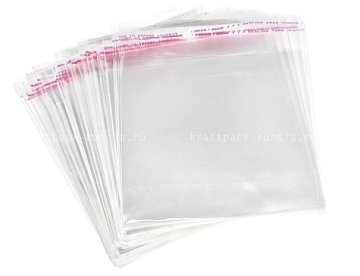 Пакет прозрачный 12х7,5 см, с клейкой полосой, 100 шт (2)