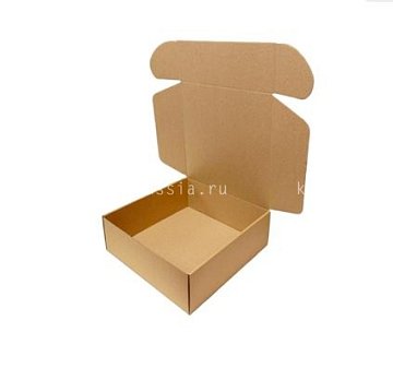 Коробка из гофрокартона 35х35х12 см, крафт (2)