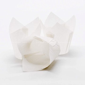 Форма для выпечки Тюльпан, белый (250 шт в упаковке), 1 шт (4)
