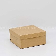 Дно к коробке 21х21х10 см, крафт/белое (2)