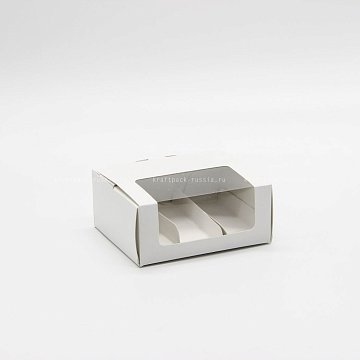 KRAFTPACK Коробка 11,5х10,5х5 см с окном, белая (Силаева 4) (2)