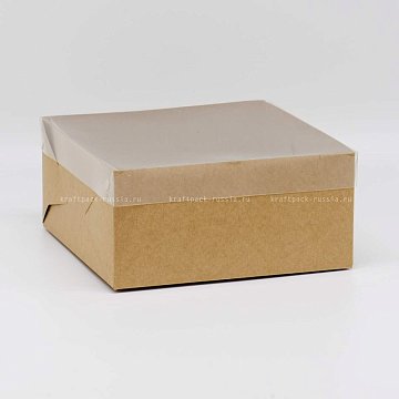 KRAFTPACK Крышка к коробке 21х21 см, прозрачная (2)