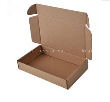 Коробка из гофрокартона 26,5х16,5х5 см, крафт (2)