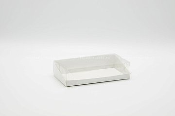 KRAFTPACK Коробка 22х11х5 см с прозрачной крышкой, белая (Силаева 2) (2)